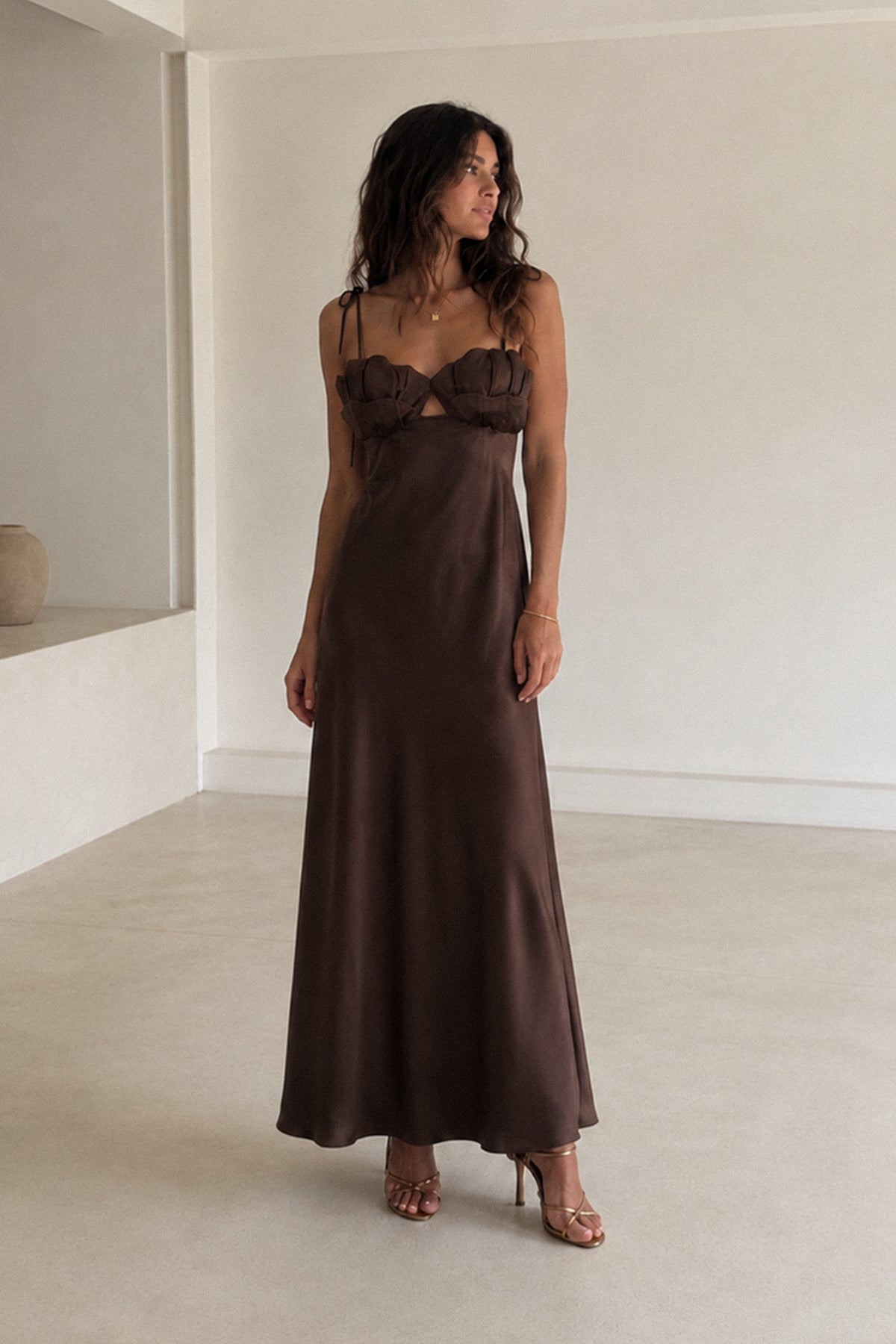 ROBE LONGUE À BUSTIER COQUILLAGE