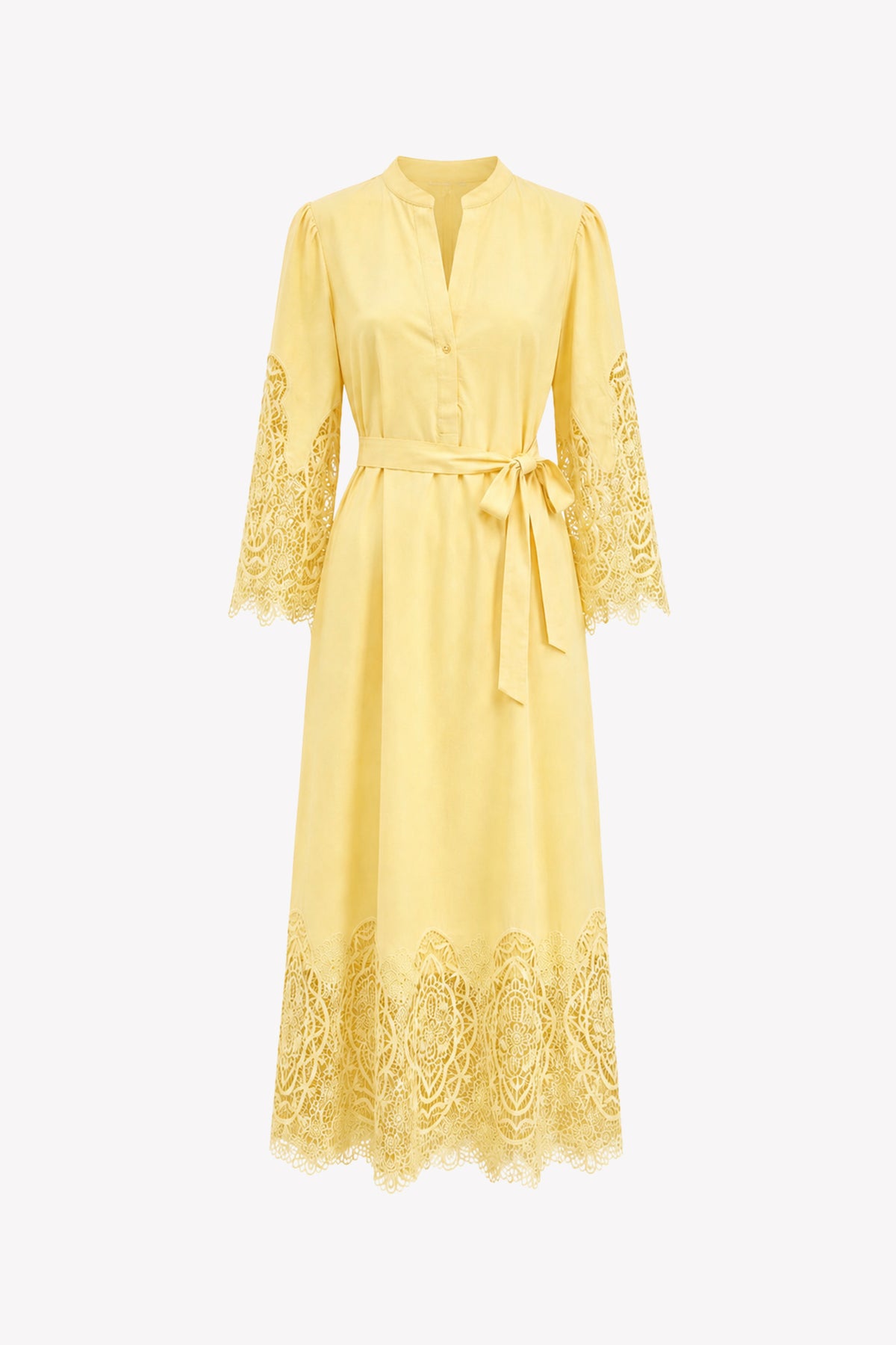 ROBE MIDI À BRODERIE ANGLAISE