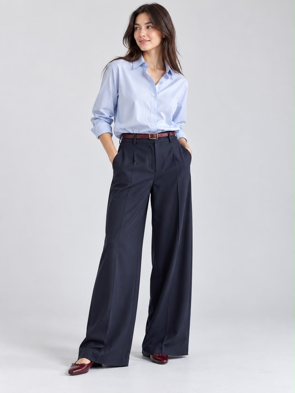 PANTALON FLUIDE SIENNA BLEU MARINE