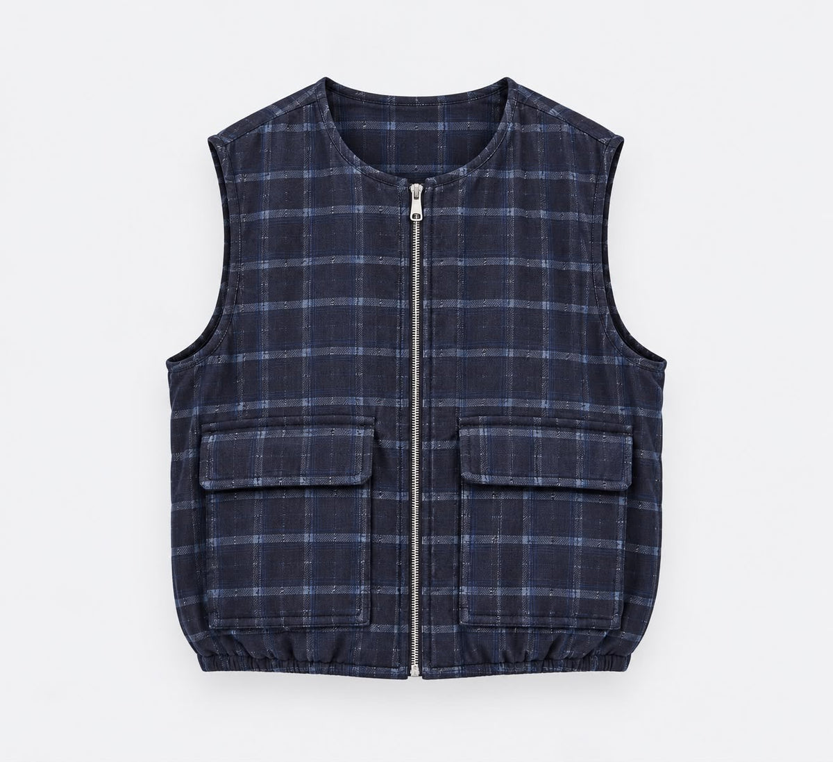 VESTE SANS MANCHES TESS À CARREAUX