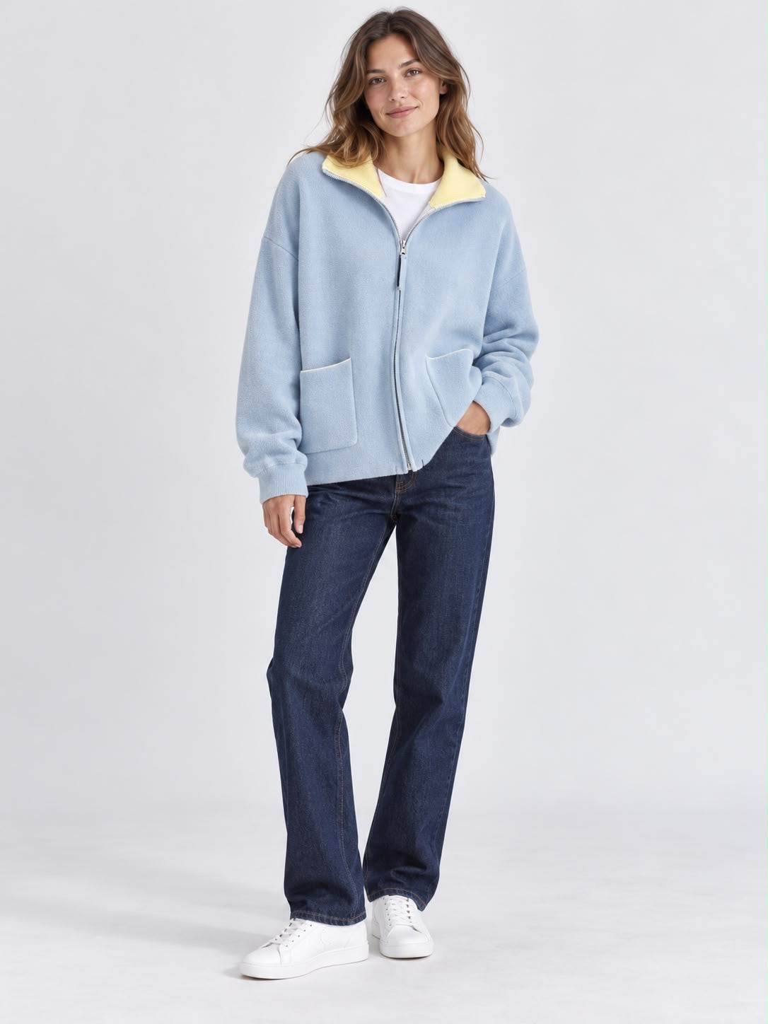 GILET ZIPPÉ LIV BLEU CIEL